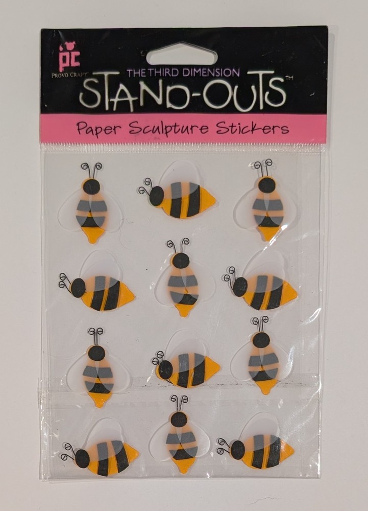 Bee Themed Bumble Honey Bees Scrapbooking Stickers By Provo Crafts Stand-Outs