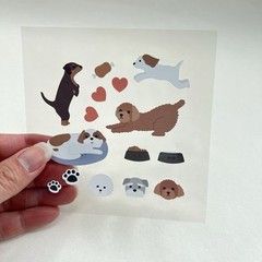 Suatelier Dog Stickers 4 Sheets Collage Junk Journal Scrapbooking Cardmaking