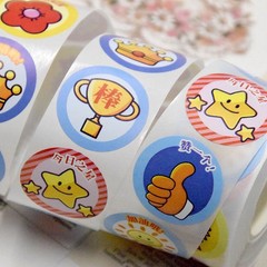 500Sheets/Roll Little Red Flower Reward Stickers Motivational Decals for Kinderg