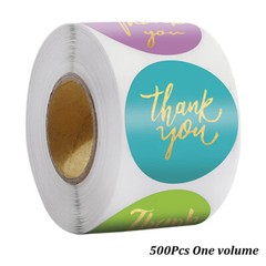 Colorful Thank You Stickers Self Adhesive Label for Business Packaging Envelopes