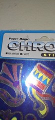 Vintage Stickers Chrome Kites Paper Magic 2 Sht 1 Pkg