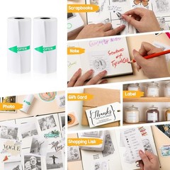 Self-Adhesive Printable Sticker Rolls for Mini Printers – 57x25mm, 10 Pieces