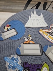 Disney’s Magic Kingdom Space Mountain Handmade 7 piece Set Scrapbook Die Cuts