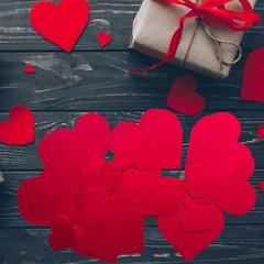 50 Pcs Heart Cutouts Paper 4 Inch and 2 Inch Valentine’s Day Cut Outs Table
