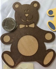 TEDDY BEARS Laser Overlay Die-Cuts(3pc)DCWV•Stuffed Animal•Child’s Toy•Browns•