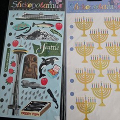 Vintage Lot of 6+ NEW Stickopotamus Scrapbooking Binder Stickers Sheets SEALED