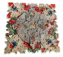 Victorian Die-Cut Paper Lace Valentines Day Vintage
