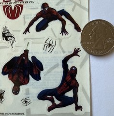 SPIDER-MAN Mylar Stickers(22pc) Marvel•Vintage 2002•Cartoon •Movie•Card Making•