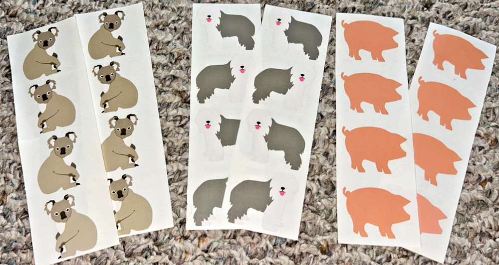 Mrs Grossmans Sticker Lot Animals Koala Bear Sheep Dog Pig Lot Creative Memories