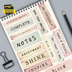 Vintage Motivational Aesthetic Label Stickers for Scrapbook, 50PCS Inspirational