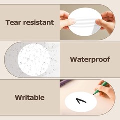 4 Inches White Circle Stickers Roll 300 PCS, Self-Adhesive Large Round Color …