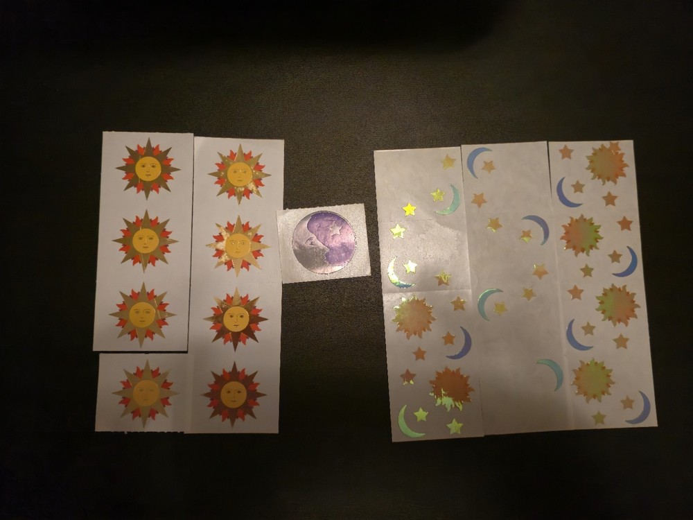 Vintage Mrs. Grossman’s SUN MOON CELESTIAL Sticker Sheet Lot