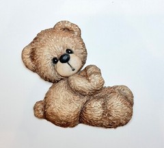 Resin Teddy Bear/Furniture Decor/Appliqué/Scrapbooking/Nursery/Crafts