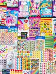 1079 Mxd Sticker Collection, Rainbow Stars Angel Kitty Dancing Bunny Panda Cub