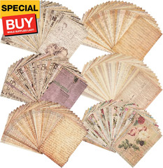 180 Sheets of Scrapbook Paper, Vintage Journaling Scrapbooking Supplies Craft Ki