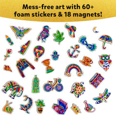 Foil Fun – Pretty Patterns, 18 DIY Magnets Mess-Free Art, Colorful Creative Part