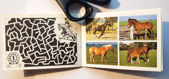 HORSE PUZZLES 1 VINTAGE 1993 RARE STICKER BOOKLET COLLECTOR’S ITEM 90s ANIMALS