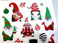 Christmas Nordic Gnome Stickers Foil Accents Santa & Mrs Paper Studio 12″ Sheet