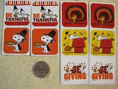 RETIRED 10 MEDIUM * SNOOPY STICKERS PEANUTS * THANKSGIVING TURKEY SCRAPBOOK CUTE