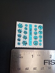 Vintage Stickers Pot Leaf Weed Ganja 420 Prism Sticker Mod FINGER CALS Small