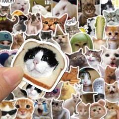 «10/30/50pcs Kawaii Love Cat Pvc Stickers – Aesthetic Korean Cute Decor for Kids