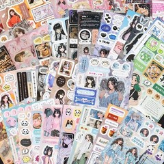 Vintage Japanese Sticker Book – 45PCS Romantic Comic Style Stickers for Scrapboo