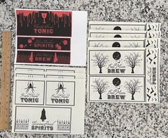 Halloween Potion Bottle Labels Witch Spell Prop Jar Paper Label DIY Spooky 24