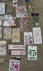Large Lot of Pop Up Stickers, Rubbing, Flat, Diecuts, Scrapbooking Variety