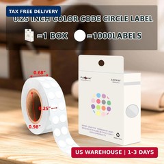 PARLAIM 1/4 Inch Circle Sticker Labels,1000 Stickers Round Color Coding Circle D