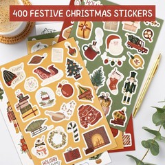 Fun Christmas Stickers for Kids – Large Set of 400 Holiday Stickers for