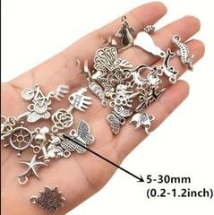 10pcs Cute Random Charms- Necklace Making, Jewelry DIY, Journaling & Scrapbook
