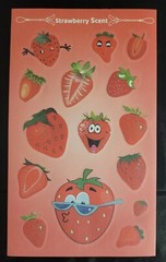 scratch and sniff stickers NEW sheet HORIECHALY Strawberry