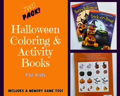 2pk – Jumbo Halloween Coloring & Activity Books With Memory Game