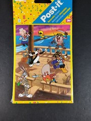 VTG 1993 Warner Looney Tunes Post It Removable Stickers Pirates 2 Sheets New