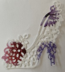 VICTORIAN SHOE Die-Cuts(3pc)Stripper Heel•Dancing•Glitter•Metallic•Prismatic•
