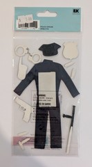 Jolee’s Police Officer Uniform Handcuffs Gun Badge Scrapbooking Stickers