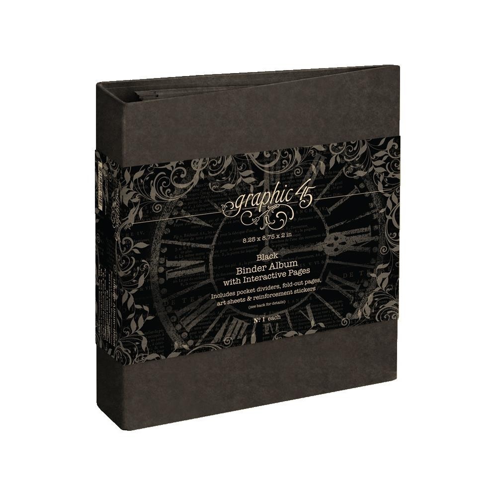 GRAPHIC 45 ~ BINDER ALBUM ~ BLACK ~ Graphic 45 Staples