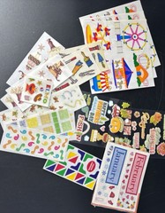 VTG Scrapbook Stickers All Loose Complete Sheets School Art Teacher Lot 300+