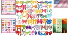 Adorable 50PCS Bow Stickers – High-Quality Aesthetic Vinyl Decor for Any Surface