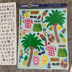 Vintage Scrapbook Sticker Lot Miss Elizabeth Stickopotamus Travel Spring Floral