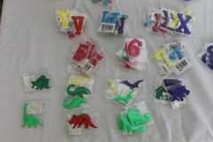 Lot Over 250 Puffy Letters Numbers Figures Shiny Fabric Scrapbook Teachers Craft
