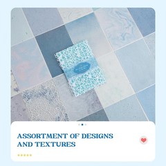 Versatile Blue Scrapbook Paper & Fabric Set – Perfect for Boys’ Birthday Crafts