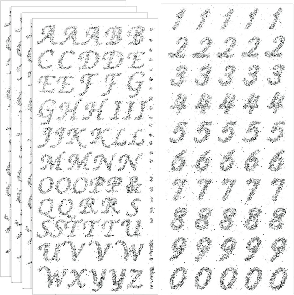 5 Sheets Graduation Cap Stickers Decoration Glitter Alphabet Letter Stickers Sel