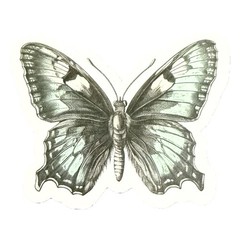 Vintage Butterfly Themed Waterproof Stickers Lot of 13