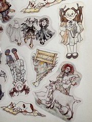 Set of 2 Vtg 80s IVY COTTAGE Current Stickers Scrapbooking EJ Taylor Little Book