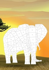 Sticker by Number Animals Fusion of Paint by Number and Sticker Fun by Sticker