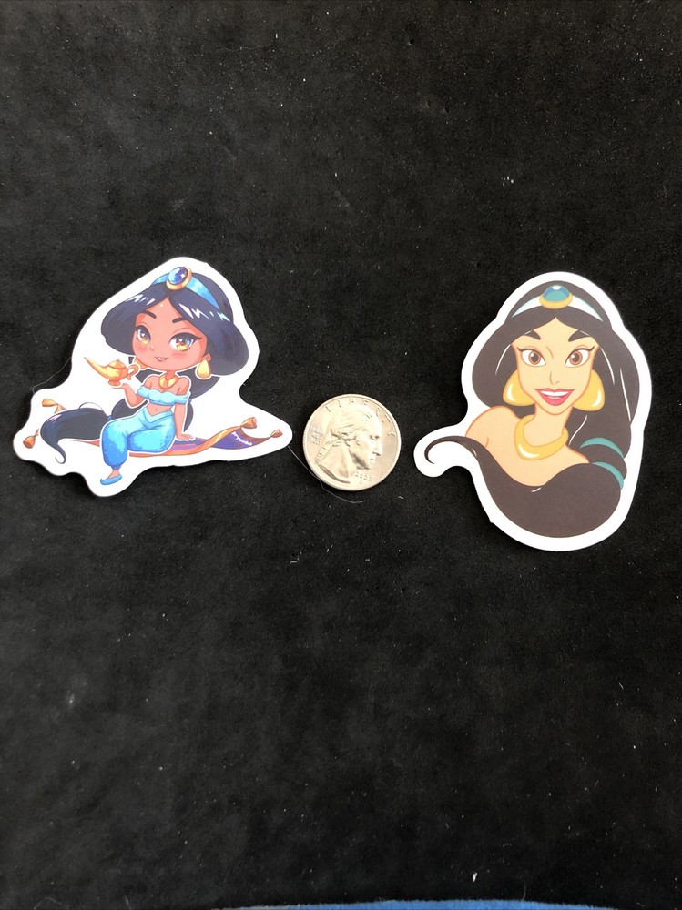 Disney Stickers – Aladdin, Jasmine lot of 2 Stickers