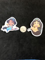 Disney Stickers – Aladdin, Jasmine lot of 2 Stickers