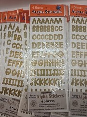 ALPHA STICKERS GOLD 25 Pack Lot 4 Sheets Per Pack 100 Sheets Total NEW
