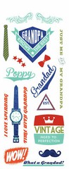 Paper House Clear Cut GRANDPA themed sticker set~232 pcs. BNIP~Nice! Quick Ship